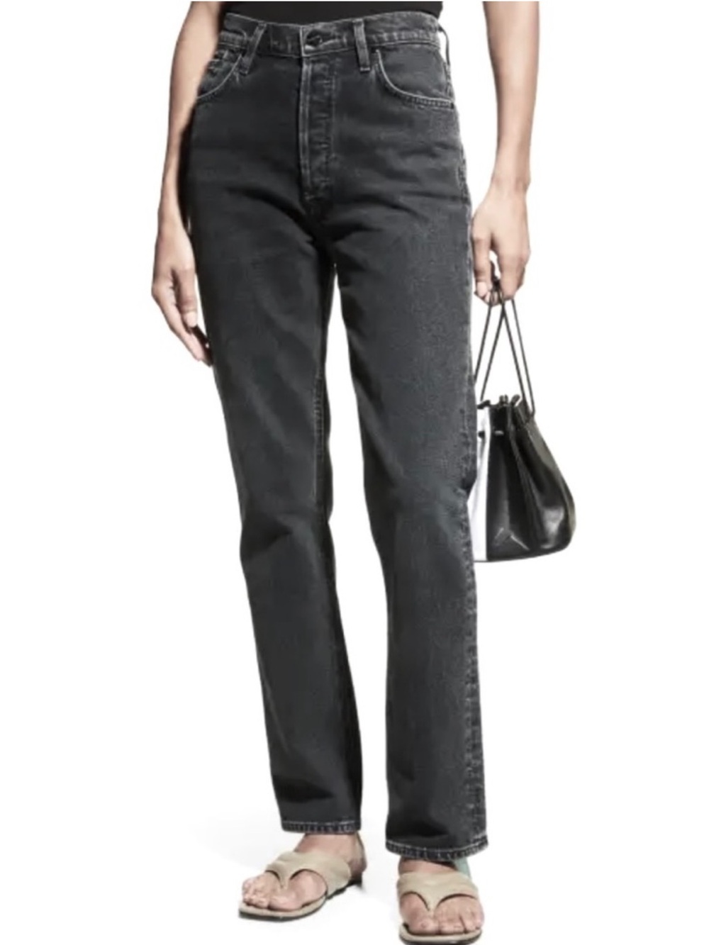 NEW GOLDSIGN HIGH-WAISTED STRAIGHT LEG JEANS